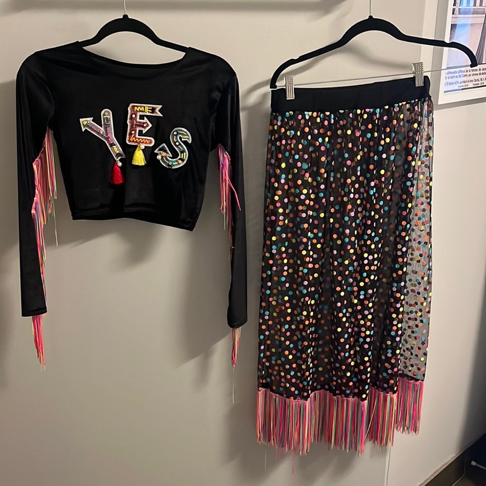 Custom Neon Mardi Gras Tassel Beaded Set